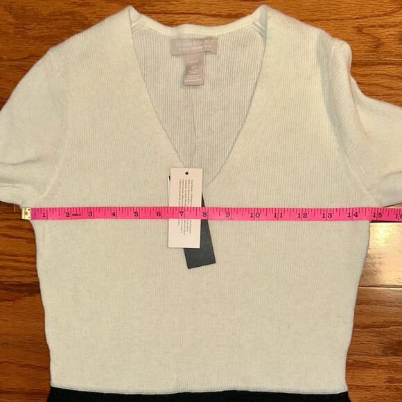 NWT Banana Republic Petite Colorblock Peplum Wool Cashmere Blend Sweater - Picture 8 of 11